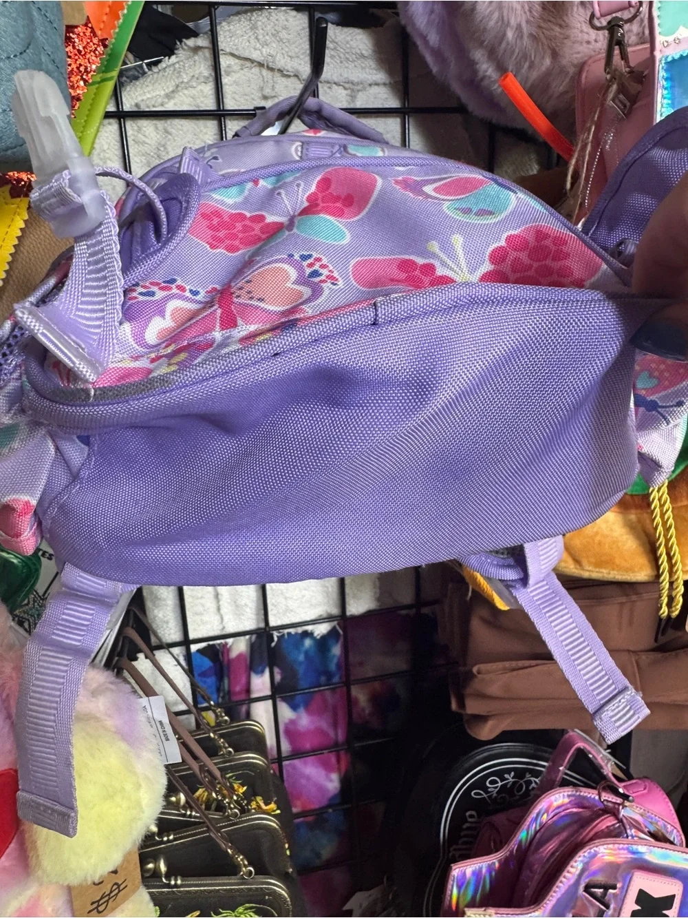 Pottery Barn Kids Lavender and Pink Butterfly Print Mini Backpack
